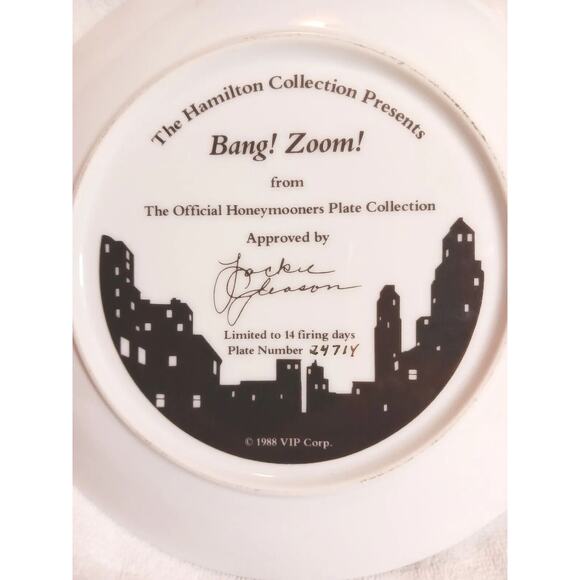 JACKIE GLEASON Hamilton Collection Bang! Zoom Hamilton Plate 24714 Collector - Picture 11 of 12